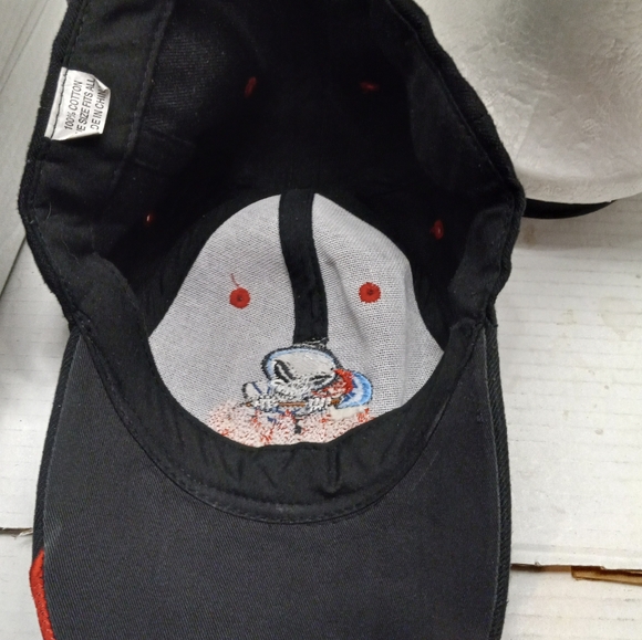 Demo Skull Black Red OS Adjustable Strap Basic Baseball Trucker Softball Hat Cap - Picture 2 of 8